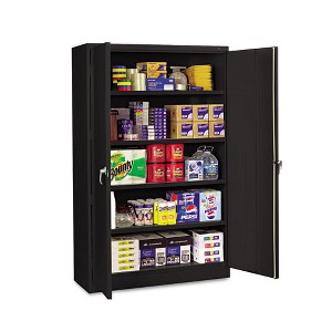 Tennsco Assembled Jumbo Steel Storage Cabinet, 48w x 18d x 78h, Black - 1 of 4