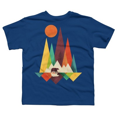 Boy's Design By Humans Mountain Bear By radiomode T-Shirt