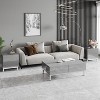 AMERLIFE High Gloss Electroplated Living Room Table Set - 3 of 3
