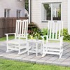 Aoodor Outdoor Rocking Chair, HDPE Slatted Porch Rocker with Armrests, All-Weather Design for Outdoor or Indoor - 2 of 4