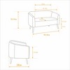 UPHA 50 in.-L Modern Loveseat Couch Sofa with Corduroy Fabric Upholstered and Wooden Nature Legs - 2 of 4