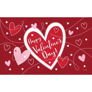 Briarwood Lane Valentine's Doormat 30x18 Indoor Outdoor Heart Toss For Valentine's Doormat - 1 of 4