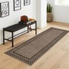 Modern Geometric Bordered Living Room Bedroom Rugs, Ultra Thin Soft Non Slip Large Carpet for Dining Room Office Classroom - 4 of 4