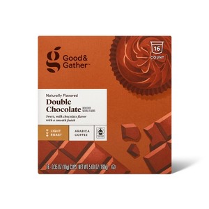 Naturally Flavored Double Chocolate Light Roast Coffee -16ct Single Serve Pods - Good & Gather™ - 1 of 4