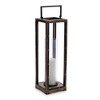 HomeRoots 25" Black And Brown Metal And Solid Wood Tabletop Lantern Candle Holder - 4 of 4