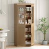 MAYEERTY Natural Wood Grain Storage Cabinet Set - 3 of 4