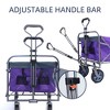 Collapsible Foldable Wagon, Portable Collapsible Wagon Carts, Beach Large Capacity Heavy Duty Folding Wagon For Sports, Shopping, Camping, Hiking - 2 of 4