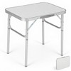 Aluminum 24”x17”Folding Camping Table with MDF Tabletop, Adjustable Height(9"–23") Portable Table for Outdoor, Beach Picnics, and RV Trips - 3 of 4