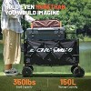 MaseiKar Heavy Duty 350 Lbs Capacity Collapsible Wagon, Outdoor Folding Camping Wagons, Grocery Portable Utility Cart, Adjustable Rolling Carts - 3 of 4