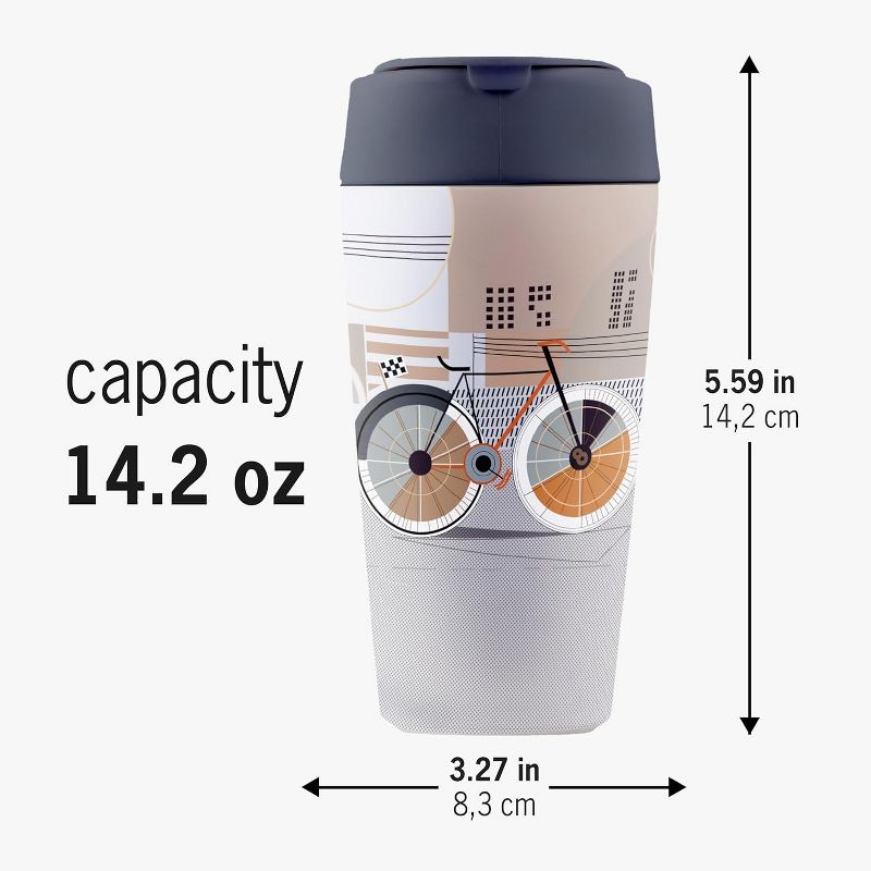 Plant-Based Sustainable Deluxe Cup, Reusable Coffee Mug with Resealable Lid, 2 of 7