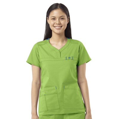 Wink WonderFLEX Patience - Women's Curved Notch Neck Scrub Top