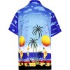 LA LEELA Mens Hawaiian Shirts Short Sleeve Button Down Shirt Men's Casual Shirts Holiday Tropical Beach Party Shirts for Men Funny - image 2 of 4