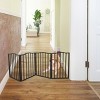LAOTIES Freestanding Folding Dog Gate,Wooden Indoor Pet Barrier for Doorways,Stairs - 2 of 4