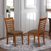 HomeStock  Kitchen Chair Set of 2 - Saddle Brown, 37" H x 16.5" W x 17" L - 3 of 3
