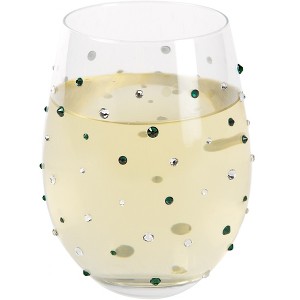 Pavilion Gift Company - Emerald - 18 oz Gemstone Stemless Glass - Drinkware - 1 of 4
