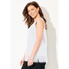 Catherines Women's Plus Size Ponte Knit Lace Tank - 4 of 4