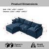 GDFStudio Kingsley Modern 3-Seat Chenille Upholstered L-Shape Modular Sectional Sofa - 4 of 4