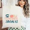 City Creek Prints Teacher Survival Kit Canvas Tote Bag - 15x16 - Natural - 2 of 2