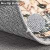 9x12 Area Rug Washable, Low-Pile Rug with Non-Slip Rubber Backing, Boho Vintage Style, Ideal for Bedroom Living Room Home Office Playroom, Blue - 4 of 4