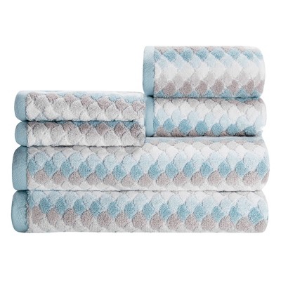 6pc Salina Bath Towel Set Seafoam - CARO HOME