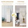 Costway 4 Panel Folding Privacy Room Divider Screen Home Furniture 5.6 Ft Tall White - image 3 of 4