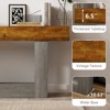 CIPACHO Vintage Brown 63 Inch Farmhouse Console Table 2-Tier U-Base Wood Sofa Table for Entryway - 3 of 4