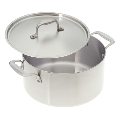 American Kitchen Cookware Premium Stainless Steel Covered 6 Quart Stock Pot