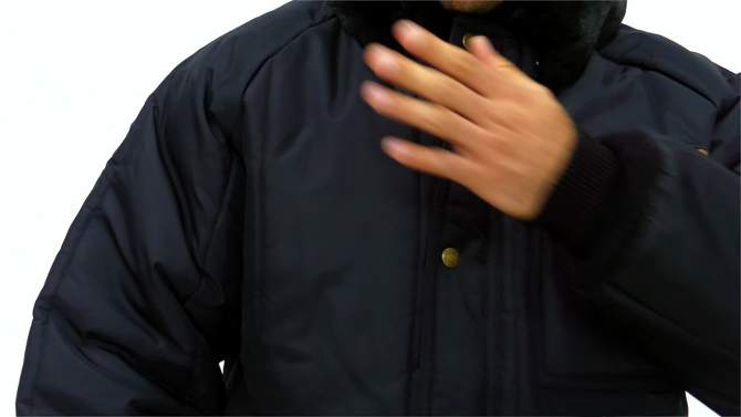 RefrigiWear Mens Insulated Iron-Tuff Siberian Workwear Jacket with Fleece Collar, 2 of 8, play video