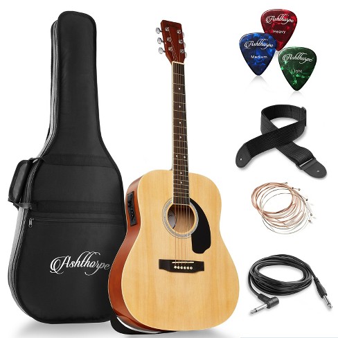 Ashthorpe Full-Size Cutaway Thinline Acoustic-Electric Guitar Package  Premium Tonewoods, Sunburst 