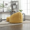 CAVINAS Microfiber Fabric Bean Bag Chair Set with High Pressure Foam,Soft Bean Bag Couch,Accent Chairs for Living Room - 3 of 4