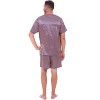 ADR Mens Satin Pajamas, Short V-Neck Pj Set - 2 of 3