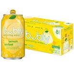 bubly Lemon Sorbet Sparkling Water - 8pk/12 fl oz Cans