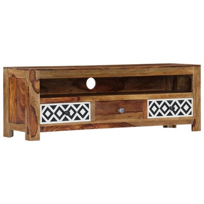 vidaXL TV Cabinet 47.2 inches x11.8 inches x15.7 inches  Solid Sheesham Wood