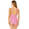 Women's Shibori Geo Twist Front Shirred One Piece Swimsuit - image 2 of 4