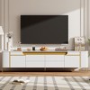 Sapphtopaz Modern TV Stand for TVs Entertainment Center Console Table with Shelves and Storage Cabinets TV Stands for Living Room - 4 of 4