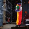 Costway 4.5FT Grins Animatronic Clown Halloween Decoration w/ Pre-Recorded Phrases LED Glowing Red Eyes Posable Head & Arms - 3 of 4