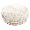 Edie@Home 16" Delmonico Chenille Round Throw Pillow Ivory: Textured, Piped Edges, Indoor Use - 2 of 3