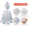 6.5 Ft Prelit Artificial Christmas Tree, Black Christmas Tree with 250 Warm White LED Lights & 818 Branches - 3 of 4