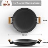 imarku Non Stick Frying Pan, 14 Inch Large Cast Iron Skillets, Cooking Paella Pan with Stay Cool Handle, Nonstick Grill Pan Compatible with Cooktops - 2 of 4