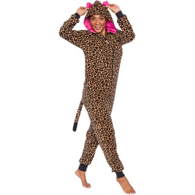 Funziez! Leopard Slim Fit Women's Novelty Union Suit Costume For Halloween  - Leopard Black, Large : Target