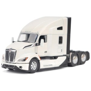 Diecast Masters 1/50 Pearl White Kenworth T680 76in High-Roof Sleeper Cab Tandem Tractor 71119 - 1 of 4