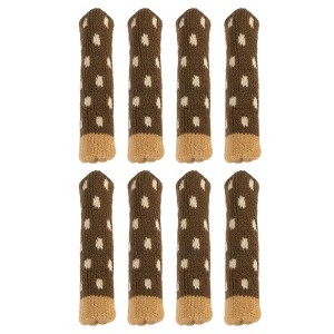 Unique Bargains Polka Dots Knitted Elastic Reduce Noise Chair Leg Floor Protectors - 1 of 4