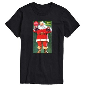 Men's - Coca Cola - Vintage Santa With Coca Cola Bottles Short Sleeve Graphic T-Shirt - 1 of 4