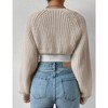 Womens Cardigan Long Sleeve Open Front Sweater Shrug Midweight Cozy Bolero for Winter Cable Knit Ribbed Cuff Sweater Cardigan - 2 of 4