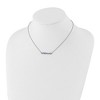 Chisel Stainless Steel Blue Preciosa Crystal Bar on a Necklace 16" Cable Chain Necklace with a 2" Ext. - 3 of 3