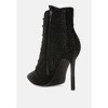 Head On Faux Suede Diamante Women Ankle Boots - 2 of 4