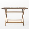 Okak 43.5" Outdoor Foldable Dining Table Side Tables Acacia Wood Portable Patio End Table Outdoor&Indoor for Garden Balcony Yard Pool, Natural - 3 of 4