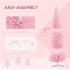 TopComfy Christmas Tree Stands Artificial Christmas Tree Festive Pencil Christmas Tree Cozy Snowy Decor for Living Room, Pink, 35.46"*7.88"*8.67" - 4 of 4