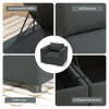 Ainfox Module Single Sofa With Armrest Dark Grey - 4 of 4