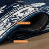 Maxax Non-Slip Machine Washable Blue Cream Area Rug For Living Room, Hallway Runner, Entryway Rug - 3 of 4